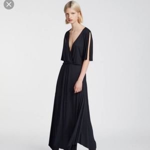 All Saints Amira jersey black maxi dress xs $260